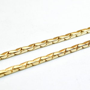 18K Pinky Gold Filled Look, EP tarnish resistant Chain Size 17.25&quot; Long 1.5mm Width 1.5mm Thick- CG297