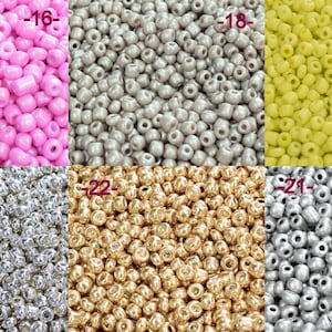 1 POUND of 4mm Mixed Glass Seed Beads, 6/0 Small Seed Bead, Mixed