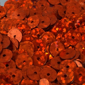 3/4/6mm Dark Orange  Sparkly Sequins Sheen Round Sequins/Loose Paillettes,Wholesale Sequins,Shimmering Sequin Apparel,Shoe Decor