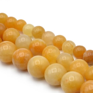 Topaz Stone Beads Natural Gemstone 15&quot; strand Round from 6mm to 12mm Jewelry