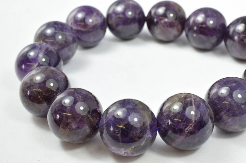 Amethyst Round Gemstone Beads Plain Size 12mm for Jewelry Making Sold by 15.5 inch String,Amethyst Jewelry,Amethyst stones image 5