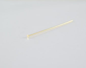 2" Inch Flat Head Pin Gold Filled EP 14k thickness 1mm- GF6109