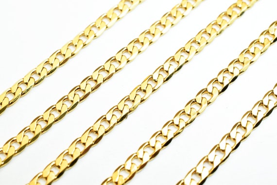 1FOOT New Gold Filled Chain 18K Size 2mm for Jewelry Making GFC43 Sold by Foot