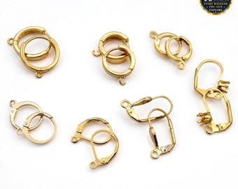 18K Gold Filled Alternative Ball Earring Posts: Durable Dainty Design - Waterproof Finish, Lead Nickel Free, Boutique Jewelry Findings