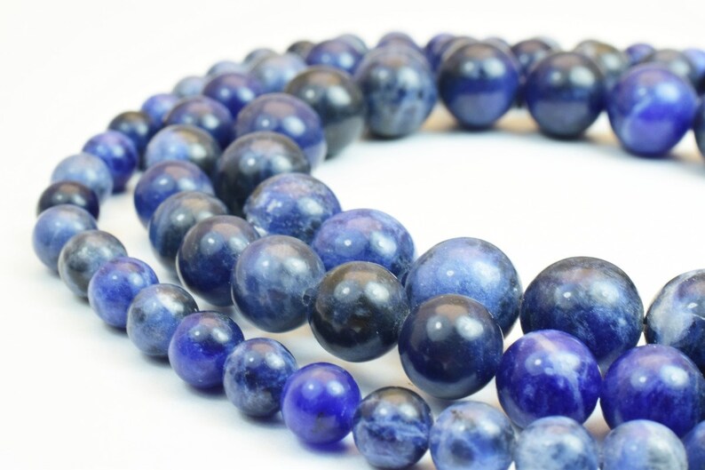 Sodalite Blue Spot Stone Beads Dark Color 6mm/8mm/10mm Natural Etsy
