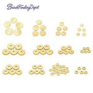Rondel Spacer Beads: Gold Filled Look, Seamless Plain Roundels | 4mm-10mm, Warm Gold Tone, Jewelry Accents