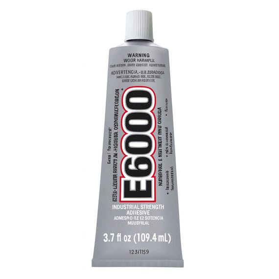 E6000 Craft Adhesive Industrial Strength, Clear Formula (3.7oz, Flexible Hold, Waterproof, Made In USA)