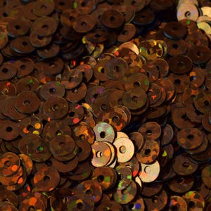 3/4/6mm Dark Bronze Brown  Iridescent Flat Sequins Round/Loose Paillettes/Wholesale Sequins Multi-Color, Loose Sequin Apparel,Shoe Decor