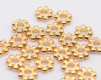 2pc gold Spacer bead cap 15mm flower spacer beads for jewelry making