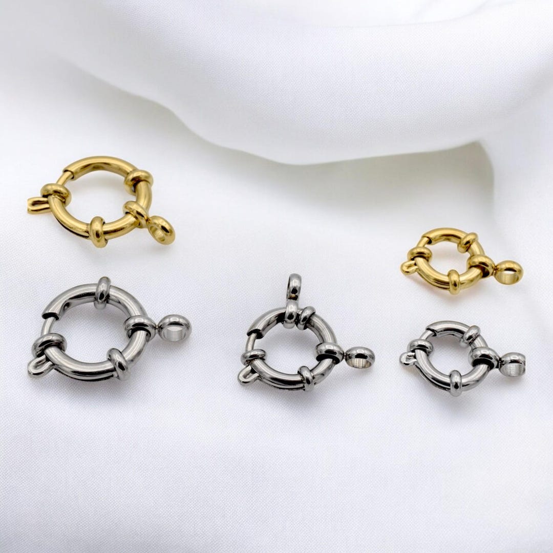 Anchor Ring Clasps Gold-finishing Stainless Steel - Durable Spring ...