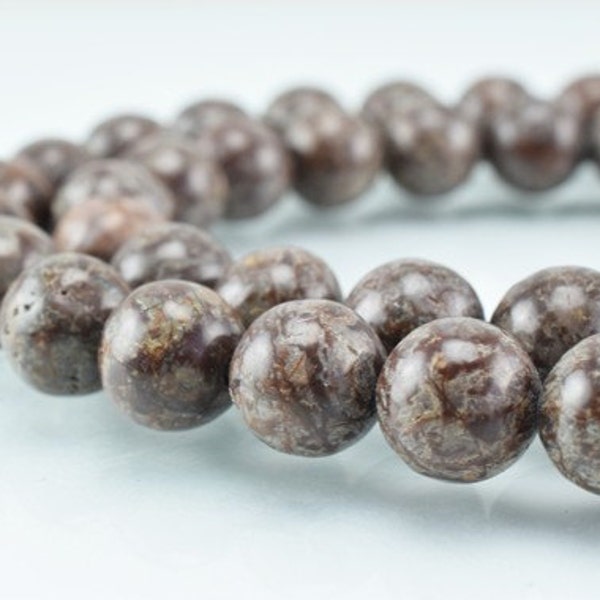 Brown Snowflake Jasper 6mm/8mm/10mm/12mm Round Gemstone Beads,obsidian,snowflake obsidian,snowflake obsidian jewelry,gemstone jewelry,dainty