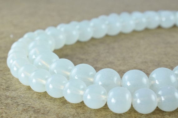 Frosted 100 Pcs Round Glass Beads Beading Jewellery H87 8mm Milky White