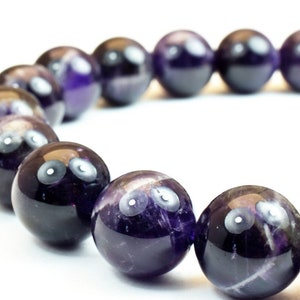 Amethyst Round Gemstone Beads Plain Size 12mm for Jewelry Making Sold by 15.5 inch String,Amethyst Jewelry,Amethyst stones image 7