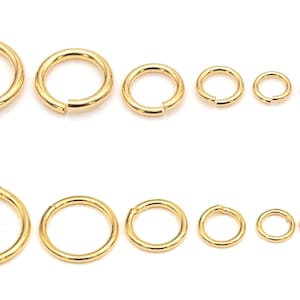 Anillas Abiertas y Cerradas de Oro 18K Relleno Alternativo | Hallazgos Redondos 2mm–12mm, Suministros y Venta al por Mayor de Joyería