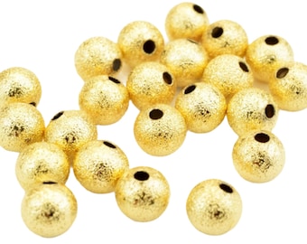 14K Gold Filled EP Stardust Round Bead Jewelry Making from 3mm to 10mm