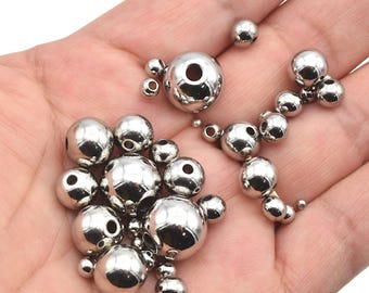 Spacer Beads 2mm Stainless Steel: Bright Silver Tone Jewelry Supplies (Tarnish-Resistant, Hypoallergenic, Multiple Sizes)