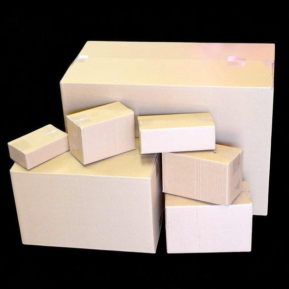 Various Size Boxes Shipping Cartons, Heavy Duty Corrugated Material (Multiple Sizes, Custom Options, Ecommerce & Personal Use)