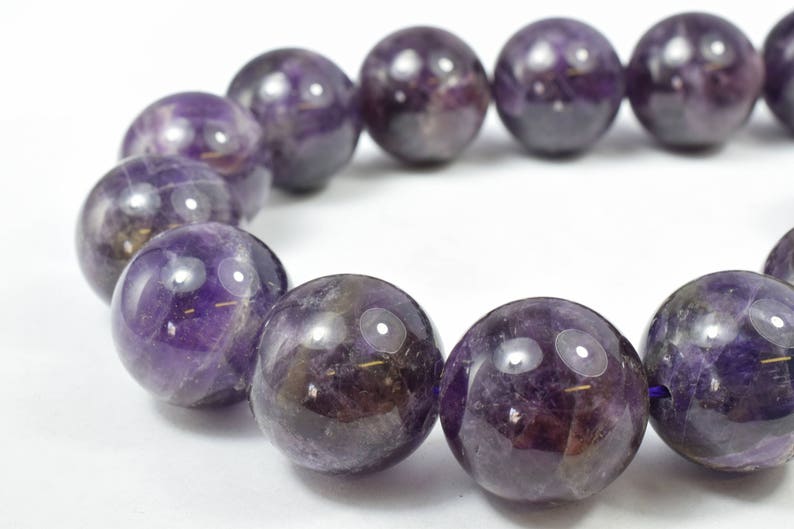 Amethyst Round Gemstone Beads Plain Size 12mm for Jewelry Making Sold by 15.5 inch String,Amethyst Jewelry,Amethyst stones image 2