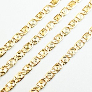 19&quot; 18K Gold Filled Look, EP Chain 2.5mm Width 0.25mm Thick- CG450