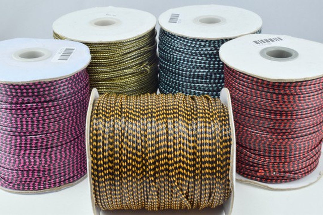 Wax Nylon Two Tone Color Thread 2mm Cord for Jewelry or Etsy