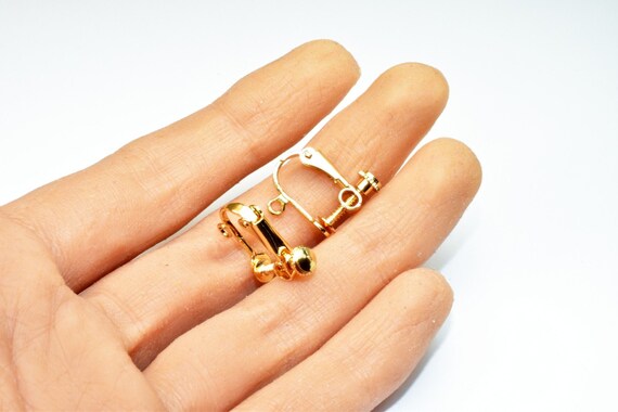 Gold filled clip on earring findings deals