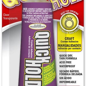 Quick Hold E6000 zelfklevende lijm 2oz – sneldrogend, helder, waterdicht, zuurvrij voor sieraden, metaal, glas, hout en keramiek