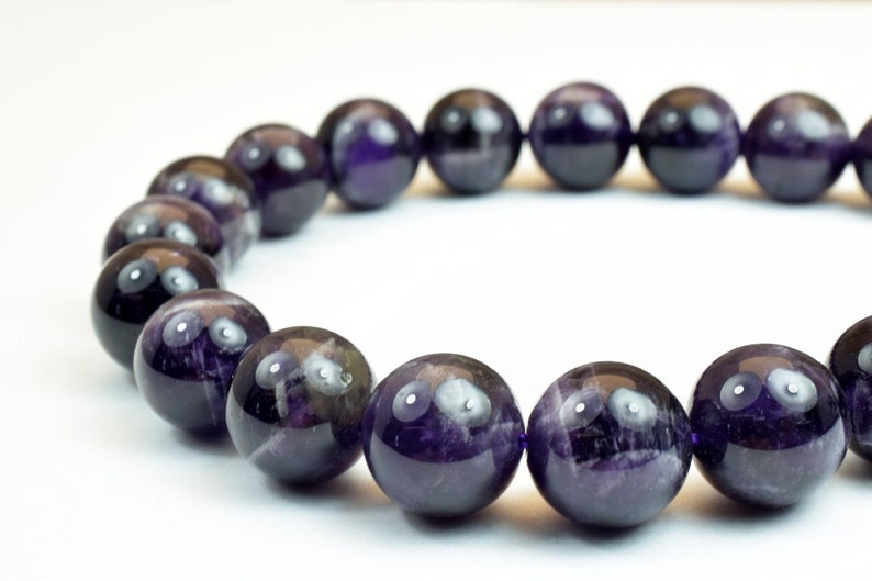 Amethyst Round Gemstone Beads Plain Size 12mm for Jewelry Making Sold by 15.5 inch String,Amethyst Jewelry,Amethyst stones image 6