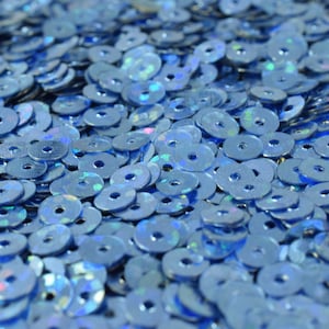 3/4/6mm Ocean Blue  Iridescent Flat Sequins Round Sequins/Loose Paillettes/Wholesale Sequins Multi-Color, Loose Sequin Apparel,Shoe Decor
