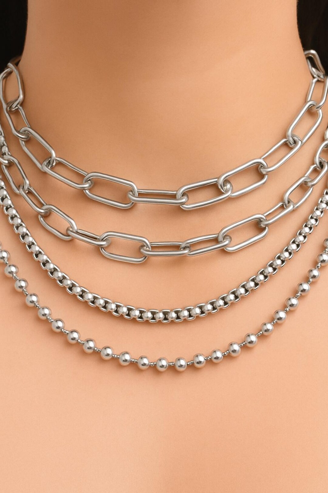 Collier Trombone Acier Inoxydable - Simple, élégant, Moderne - Neuf Avec étiquettes