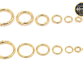 Anillas Abiertas y Cerradas de Oro 18K Relleno Alternativo | Hallazgos Redondos 2mm–12mm, Suministros y Venta al por Mayor de Joyería