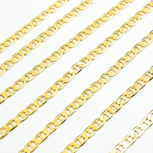 2.5mm Gold Filled Look, EP chain 18k GFC032H sold by foot for jewelry making