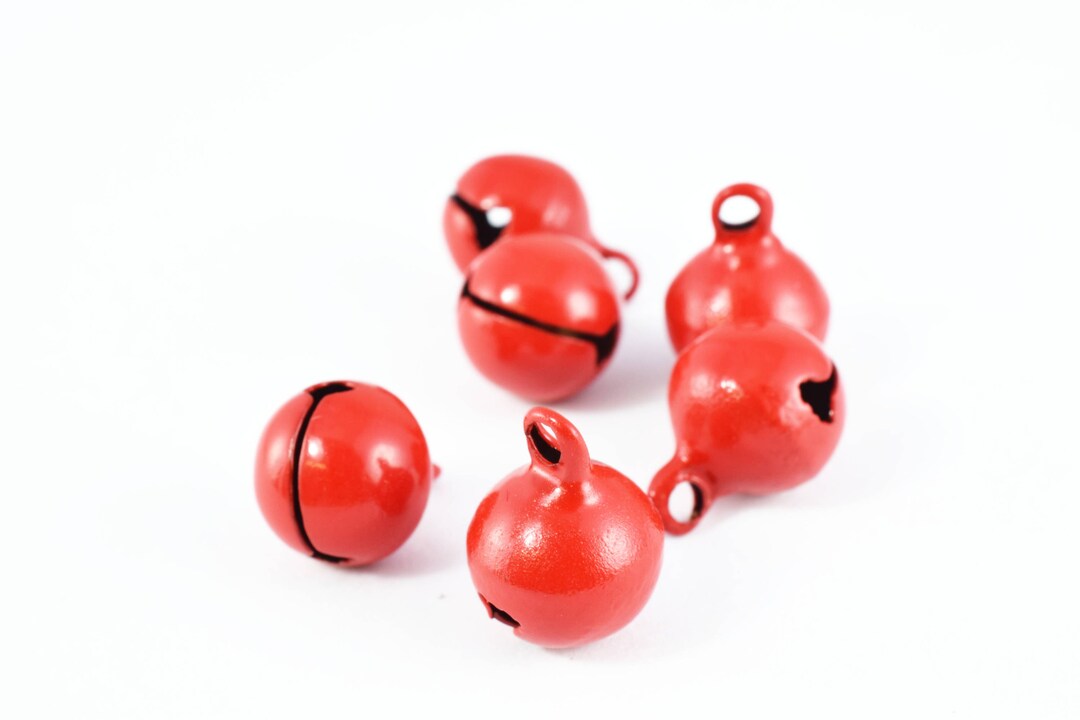 Lot De 50 Clochettes Grelots Jingle Bells 10mm Couleur Mixte - Pour Artisanat Noël, Décoration Bricolage