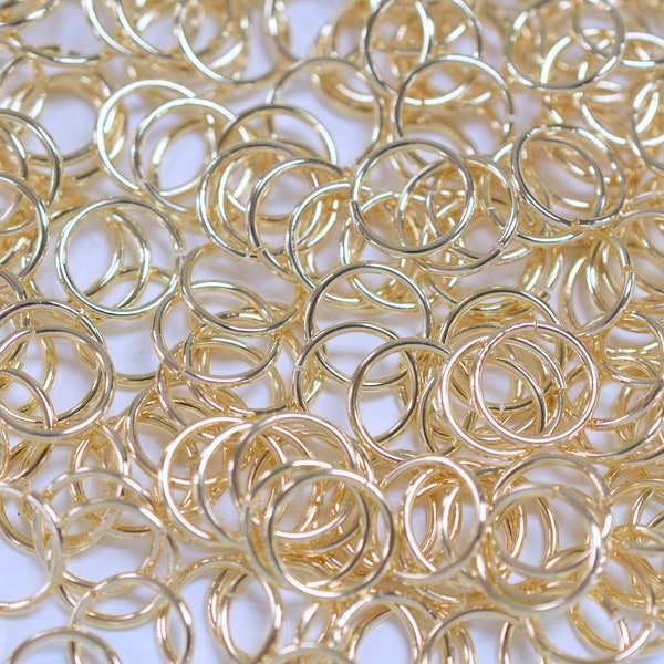 14K Gold Filled EP Open Jump Ring from 3mm to 12mm Gold Filled Findings For Jewelry Making