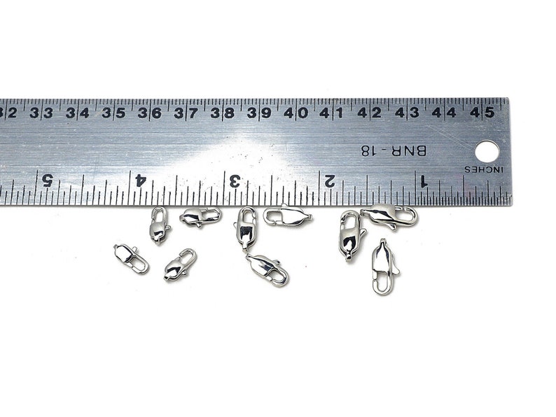 Stainless Steel Lobster Clasp 12PCs/Bag different Sizes 9x5mm/11x6mm/11x5mm/13x6mm/13x8mm/15x7mm Jewelry Finding Parts For Jewelry Making image 5