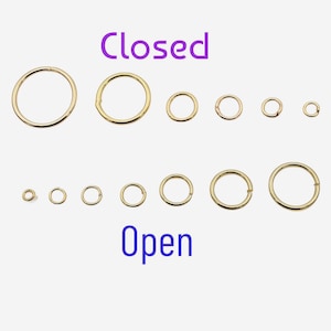 18K Gold Filled Alternative Jump Rings | Open & Closed Round Findings 2mm–12mm, Jewelry Supply and Wholesale