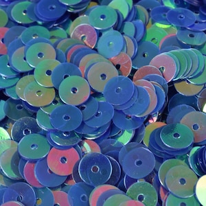3/4/6mm Blue Teal Green Shiny Iridescent Sequins Sheen Round Sequins/Loose Paillettes,Wholesale Sequins,Shimmering Sequin Apparel,Shoe Decor