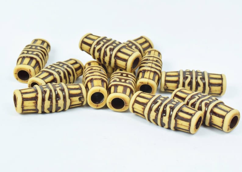 11x26mm African Tube Plastic Resin Beads Sold by 100pcs Etsy