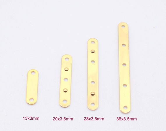 18K Gold Filled Alternative Spacer Bar: Five Line Design, Tarnish-Resistant Finish | Jewelry Making Supplies | Multiple Sizes