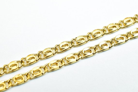 Gold Filled EP Chain 18KT Gold Filled Size 17.5 Long 2mm Width 1mm  Thickness for Jewelry Making Item CG345 