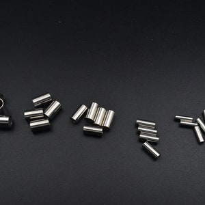 20 PCs Stainless Steel Silver Plain Tube Spacer Size 3x9/4x10/5x10/6x10/7x10mm Jewelry Findings Supply For Jewelry Making and Wholesale