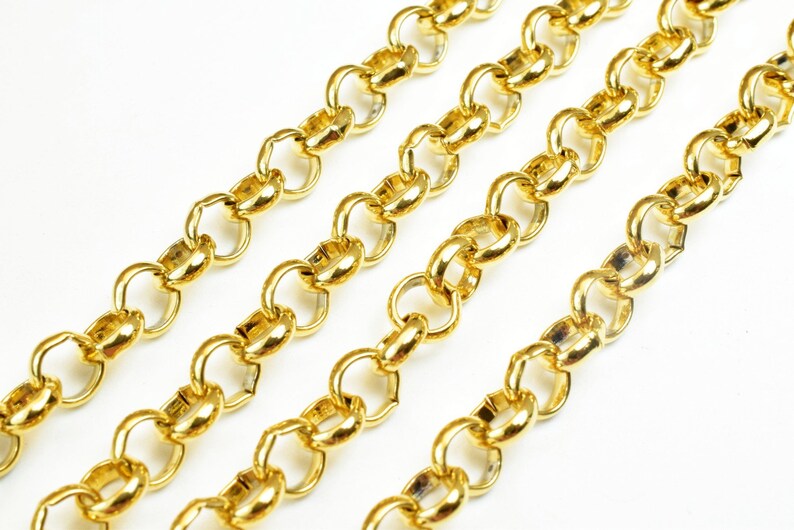 3.5mm 18K Gold Filled Rollo Chain 23 Inches Long Gold Etsy