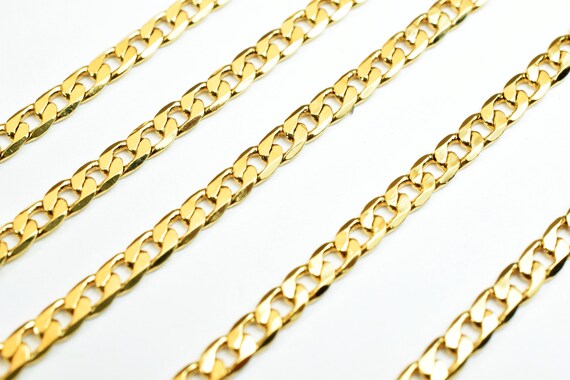 1FOOT New Gold Filled Chain 18K Size 2mm for Jewelry Making GFC43 Sold by Foot