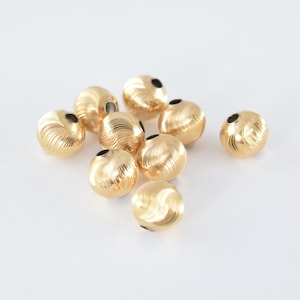 Gold Filled Look, EP Diamond Cut Ball Bead - 4mm - GF3163