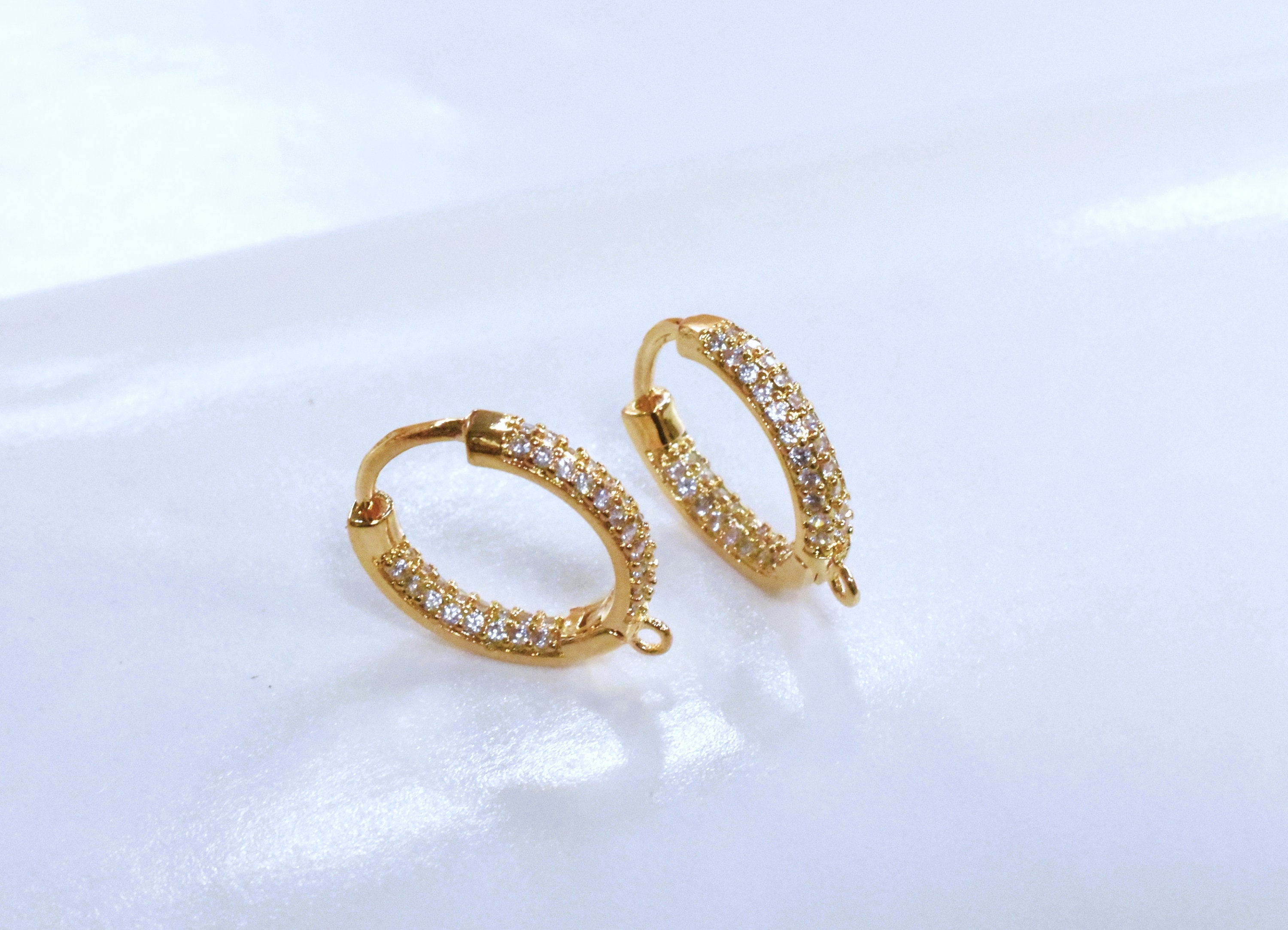 18K Gold Filled Leverback Hook Earring Findings Plain and With - Etsy