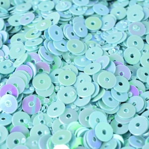 3/4mm Turquoise Shiny Iridescent Sequins Sheen Round Sequins/Loose Paillettes, Wholesale Sequins,Shimmering Sequin Apparel,Shoe Decor