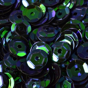 3/4/6mm Dark Blue Green Cup Glossy Iridescent Sequins Sheen Round Sequins/Loose Paillettes,Wholesale Sequins,Shimmering Sequin Apparel