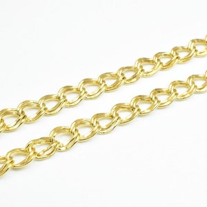 Double link chain 18k Gold Filled Look, EP chain 20&quot; and 24&quot; inches 5mm/7mm width 2mm thickness- CG315, CG315A ,CG315B