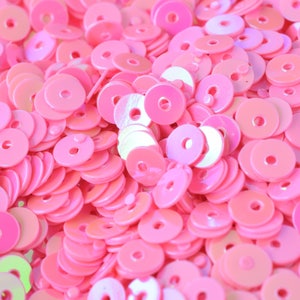 Onion Pink Round Shape Sequins & Shakers