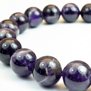 Amethyst Round Gemstone Beads Plain Size 12mm for Jewelry Making Sold by 15.5 inch String,Amethyst Jewelry,Amethyst stones image 1