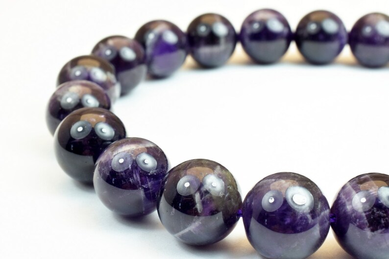 Amethyst Round Gemstone Beads Plain Size 12mm for Jewelry Making Sold by 15.5 inch String,Amethyst Jewelry,Amethyst stones image 1